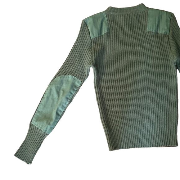DSCP Valor Collection Army Green Wool Knit Military Crewneck Sweater Size 38 - Picture 5 of 7